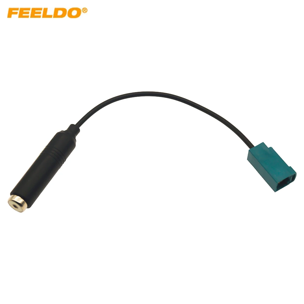 

FEELDO Car Audio Cable Female Fakra Radio To Standard ISO Din Male Aerial Antenna Adapter For Volkswagen to Mercedes-Benz/BMW