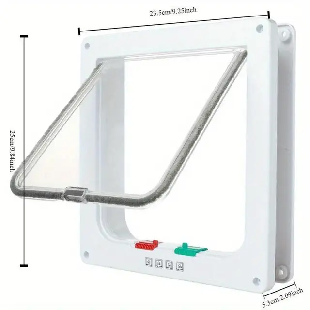 1 Pcs Pet Cat Door In Stock Dog Door With Two-way Entrance And Exit Screen Window Glass Acrylic Board Cat And Dog House 5