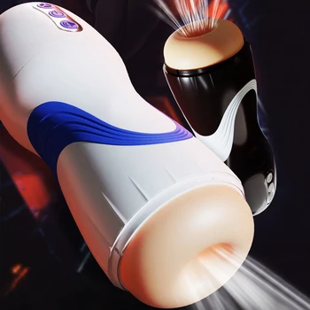 Automatic Sucking Male Masturbator 3D Vagina Real Pussy Pocket Oral Climax Adult Blowjob Masturbation Cup Sex Toys for Men 2