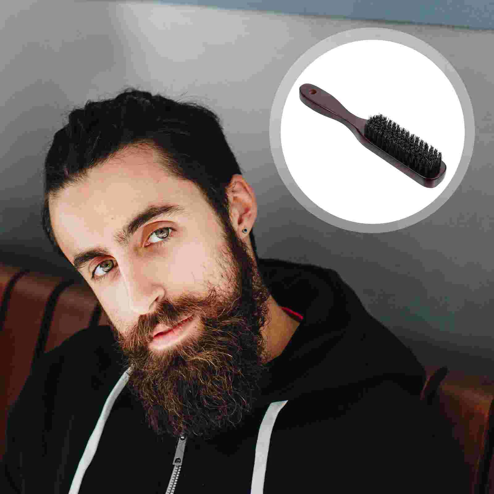 

1Pc Wooden Shaving Brush Beard Care Brush Male Personal Care Supply (Black)