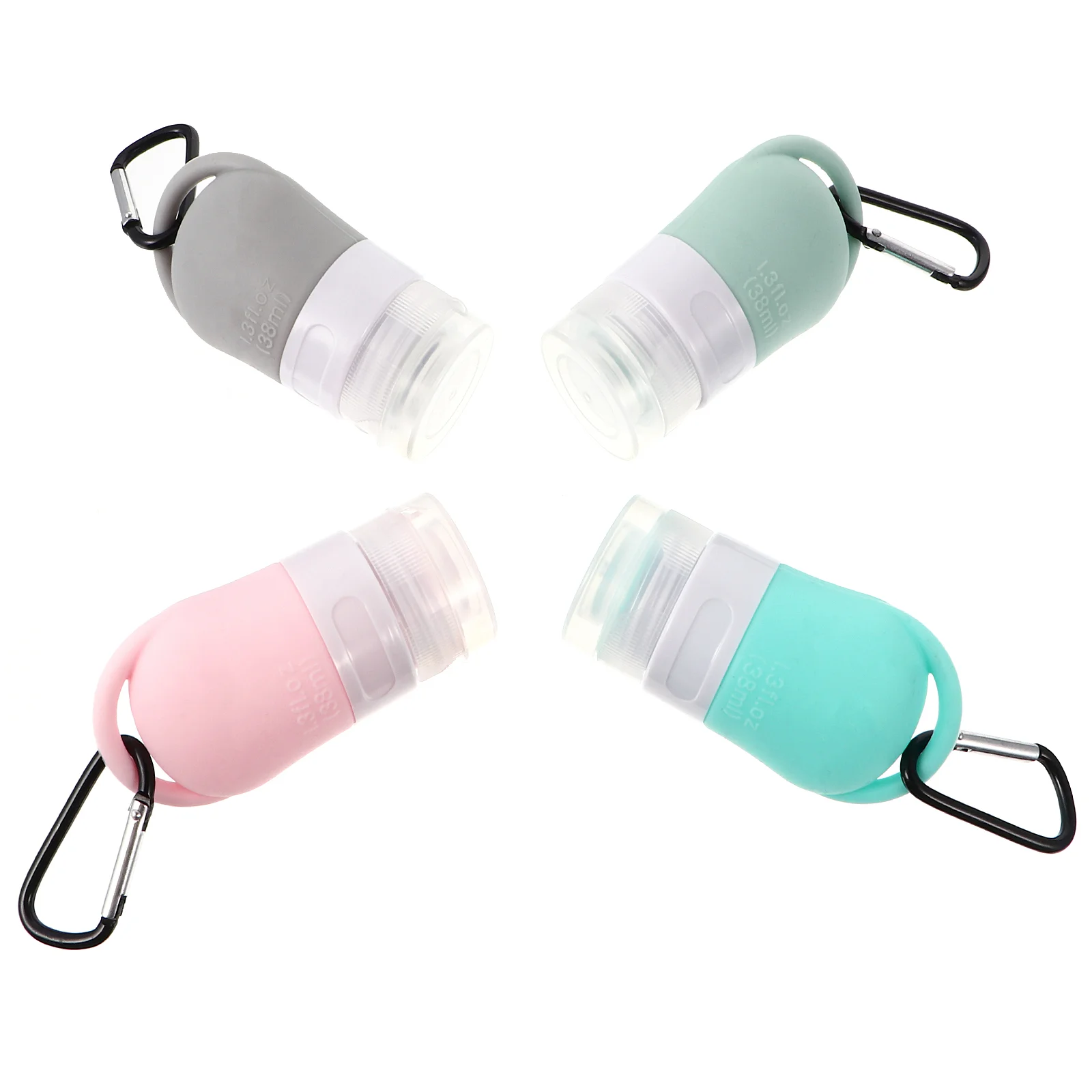 

4 Pcs Silicone Storage Bottle Hand Soap Dispenser Lotion Bottles Makeup Containers Shower Gel Silica Travel Refillable