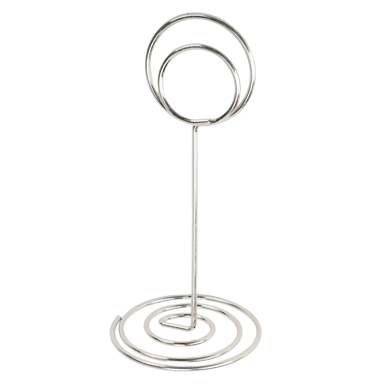 20Pcs Table Number Holder 85mm Round Iron Place Card Holder Desktop Photo Memo Stand for Wedding Party Graduation Office