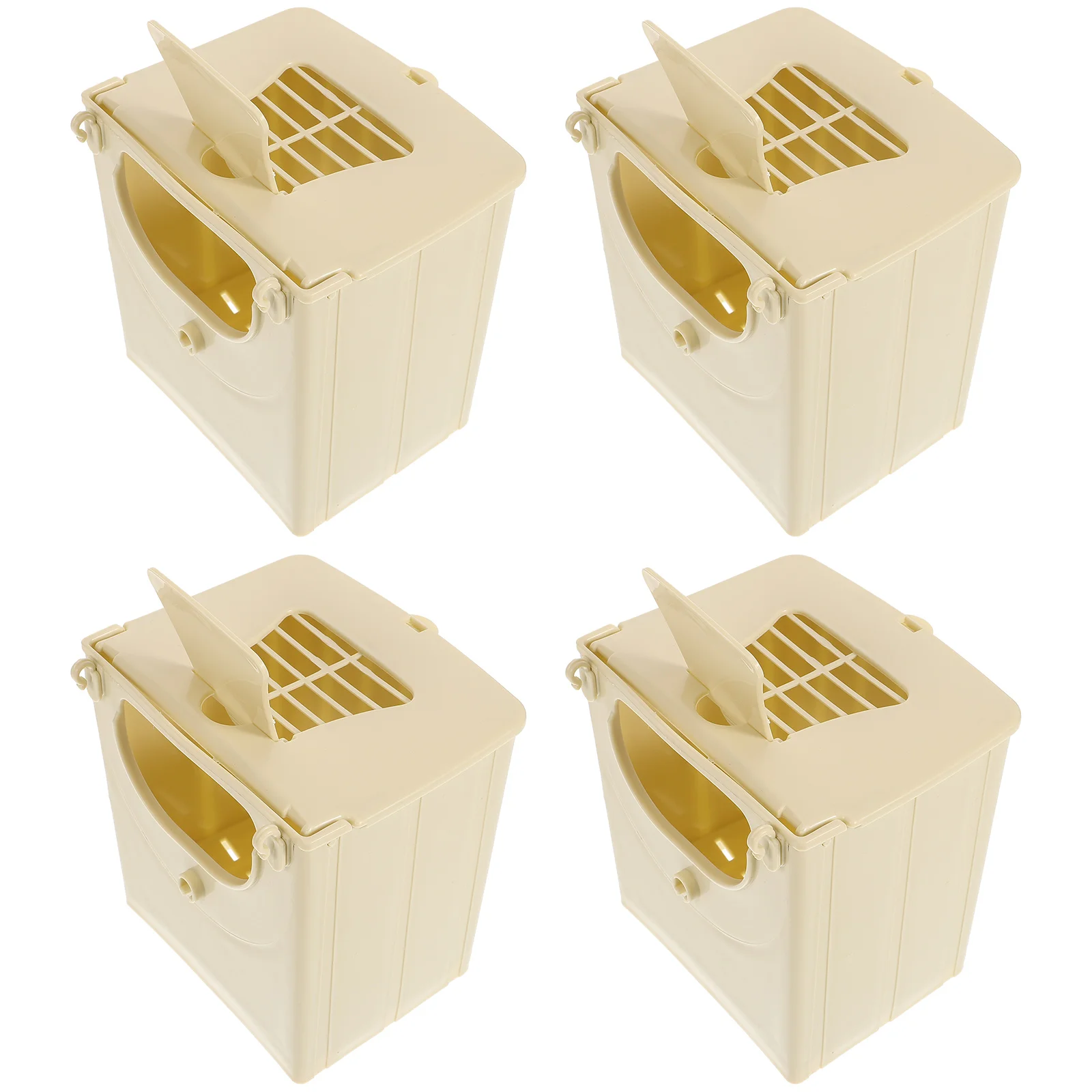 

4 Pcs Bird Breeding Box Nests for Cages Pet Supplies Hanging Hut Bird's Case Plastic