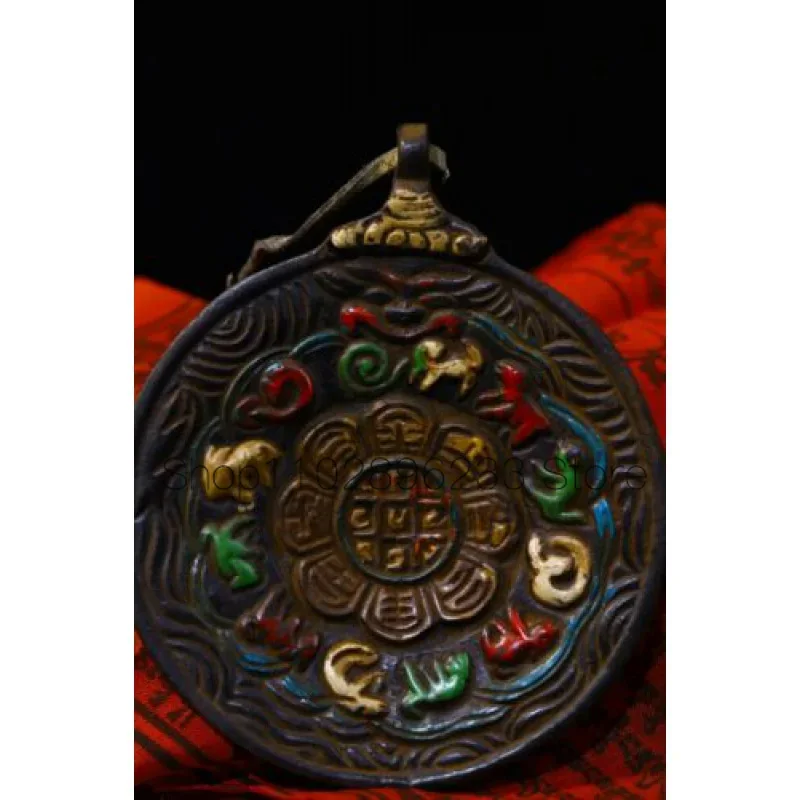 

11cm Tibetan Buddhism Brass Pendant Chinese Zodiac Pendant Charm Necklace