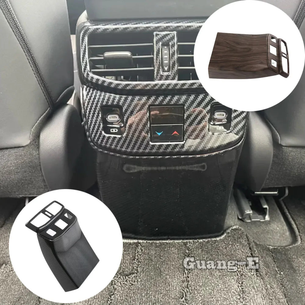 

Carbon/Peach Wood Car Rear Air Conditioning Outlet Trim For Lexus RX 350 350h 450h+ 500h 2022 2023 2024 Frame Stick Accessories