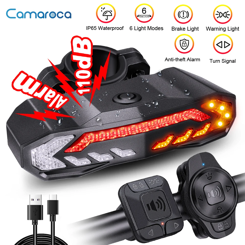 Nouveau type de clignotant de vélo à télécommande étanche USB