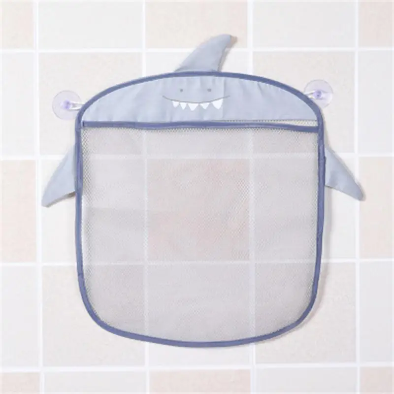 Baby Bathroom Mesh Bag Sucker Design for Children Bath Toys Kid Basket Cartoon Animal Shapes Cloth Sand Toys Storage Net Bag