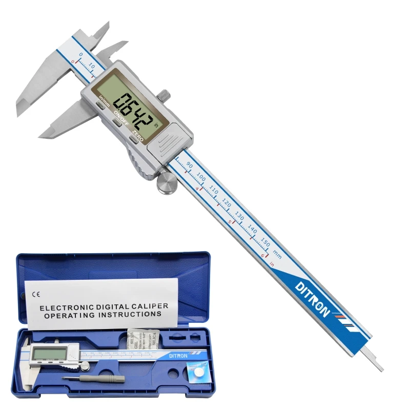 Electronic Digital Vernier Caliper 150mm 6 Inch Measuring Instrument
