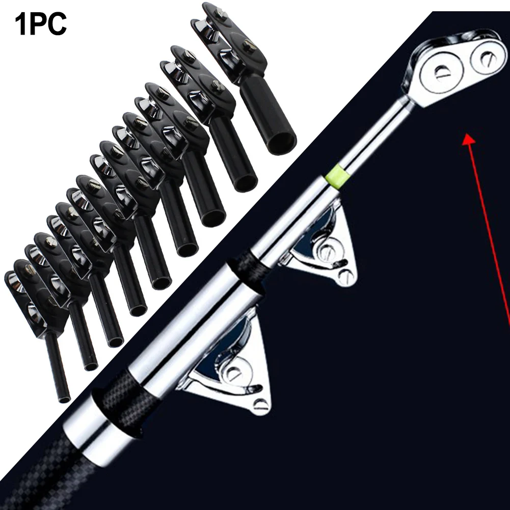 1pc Fishing Rod Tip Pulley Guide Roller Fishing Rod Tip Ring Pulley Double Wire Loop For Sea Boats Accessories fishing gear accessories fishing terminal tackles