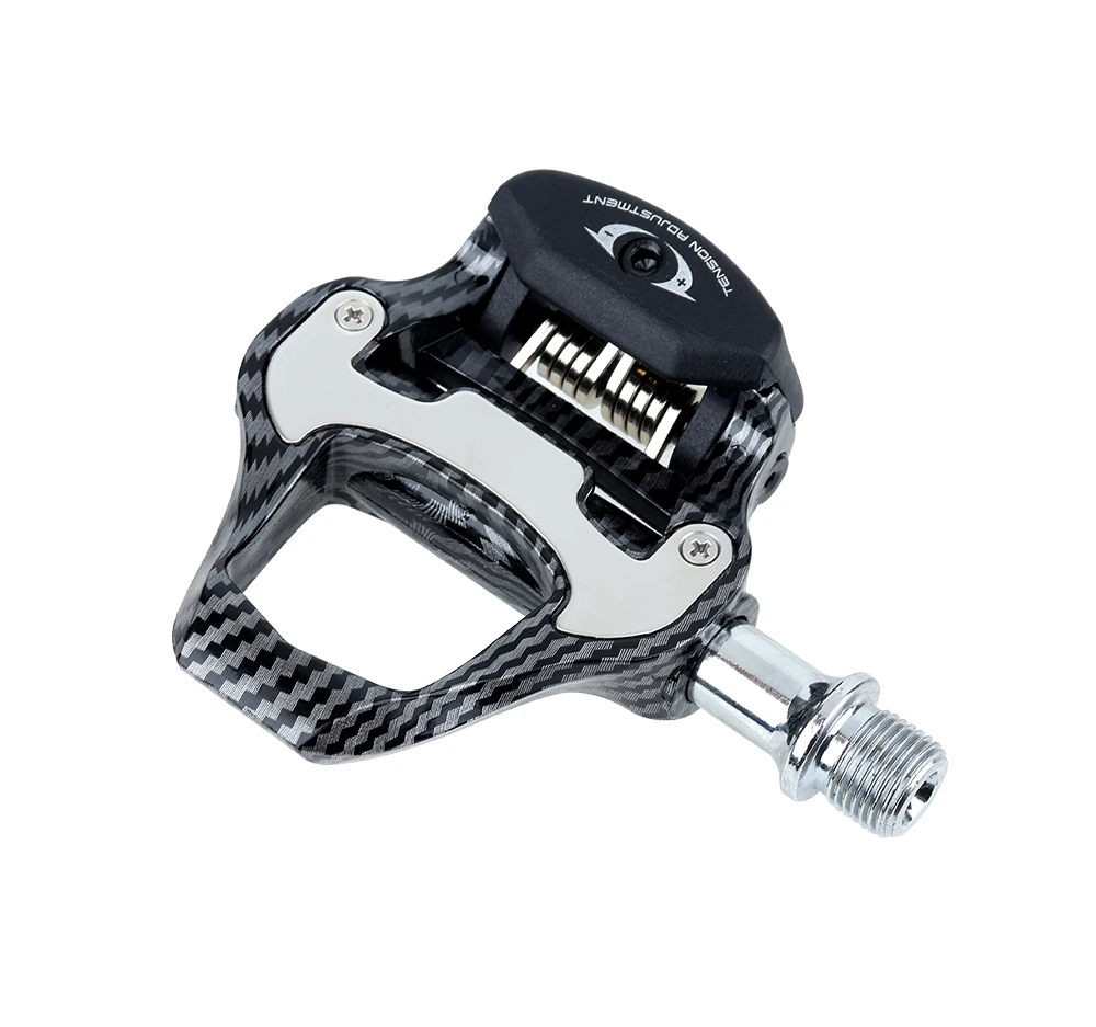 RACEWORK Ultraleichtes Rennradpedal aus Kohlefaser, selbstsichernd, für Shimano SPD-kompatible Fahrräder, professionelle Pedale mit Lagern – Detail 11