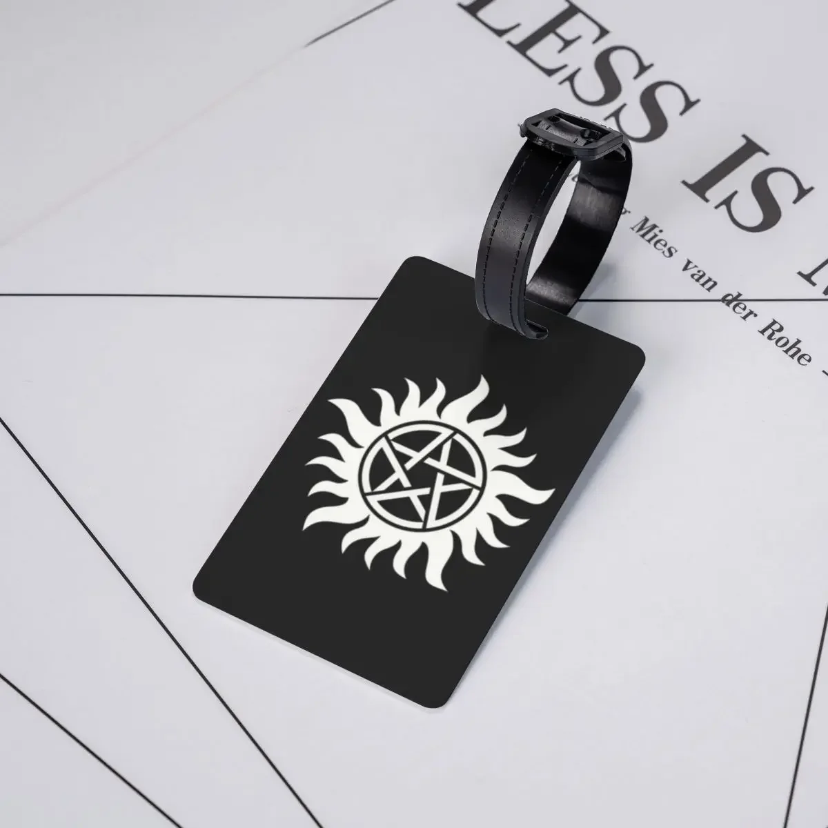 Supernatural Luggage Tag With Name Card Supernatural Winchester Dean Winchester Sam Cover ID Label for Travel Bag Suitcase 5