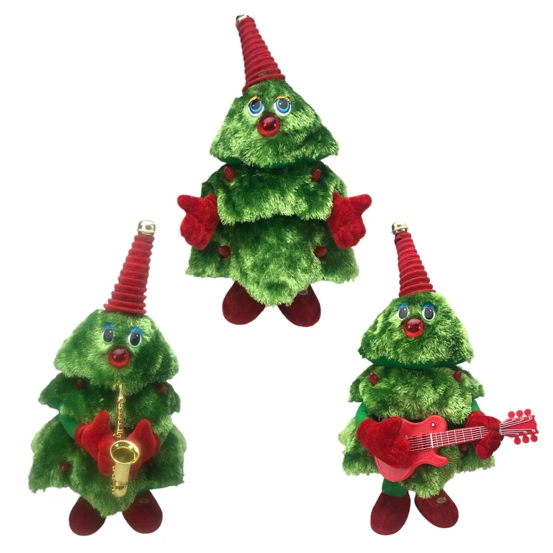 Dancing Christmas Tree Electric Plush Doll, Cute Animated Christmas Led