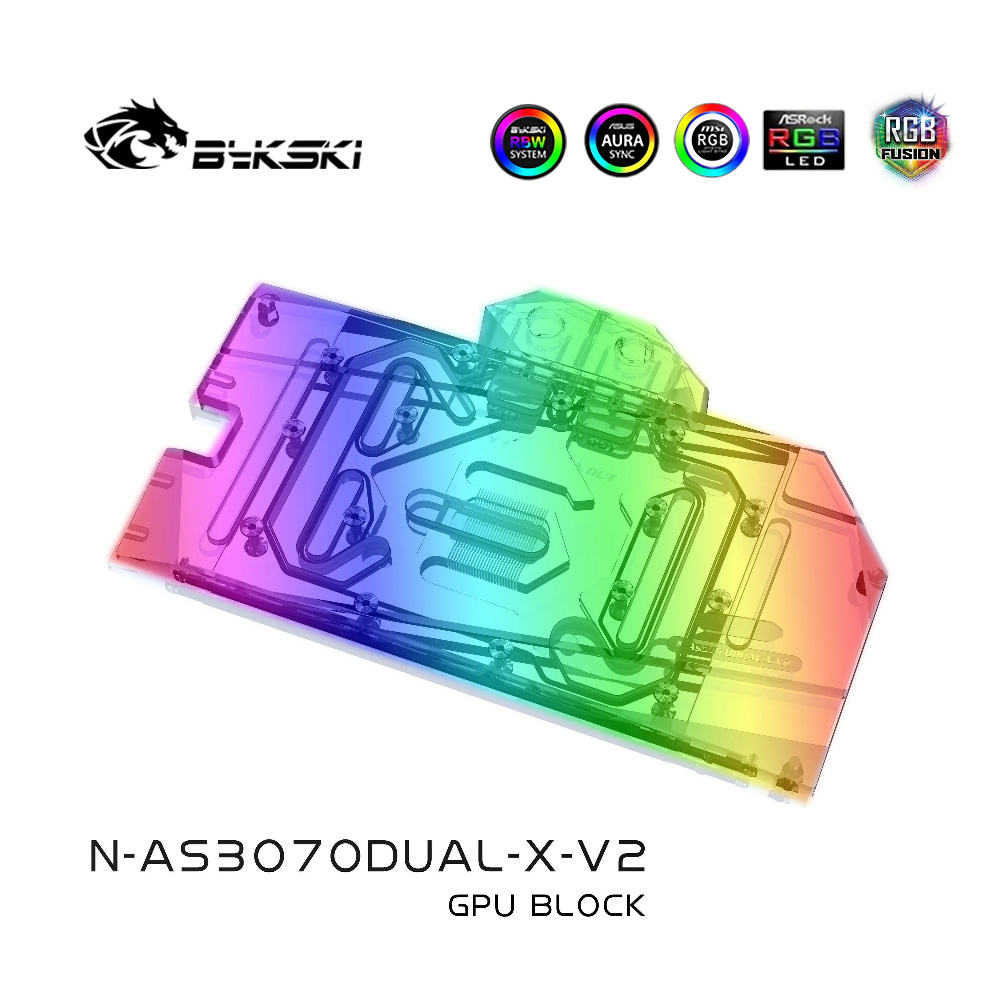 

Bykski водяной блок для ASUS DUAL RTX3070-8G/TUF RTX3070 8G игровая GPU карта/полная крышка Медная фотография