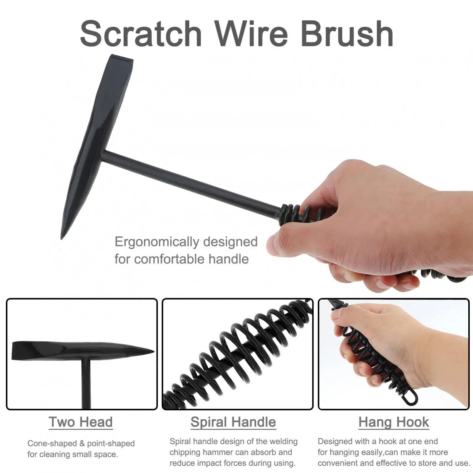 Welding Hammers Slag Scratch Wire Brush Welding Plier Slag Removal Tool Sets with Coil Spring Handle Gloves Gauges welding hammer