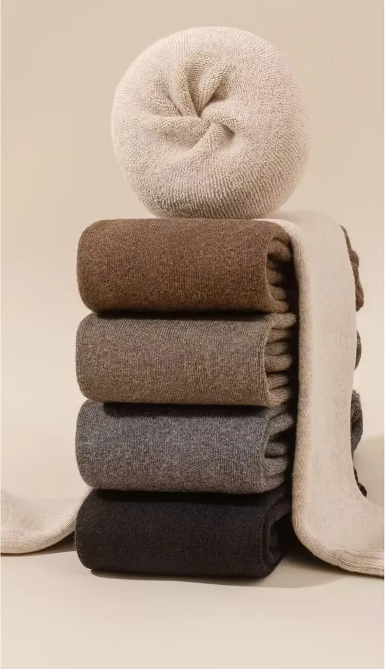 2 Paar Kniestrümpfe für Damen, Winter, dick, warm, mit Fleece gefüttert, über Kniestrümpfe, lange Socken – Detail 4