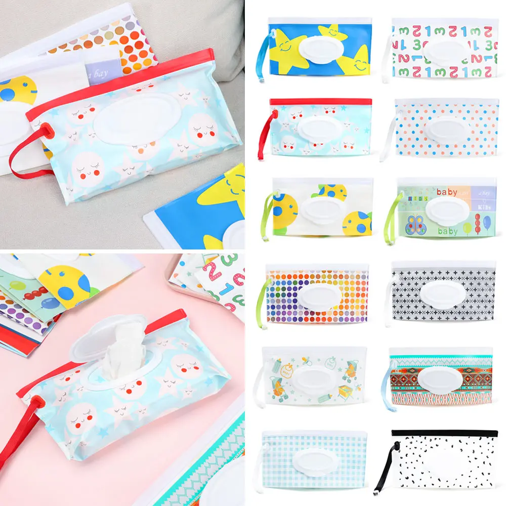 Portable Polyester Wet Wipes Bag for Baby and Home