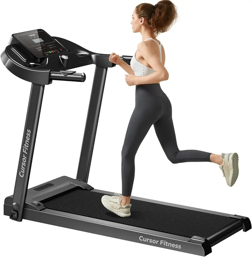 

Home Folding Treadmill with Pulse Sensor, 2.5 HP Quiet Brushless, 7.5 MPH, 265 LBS Capacity fitness home gym