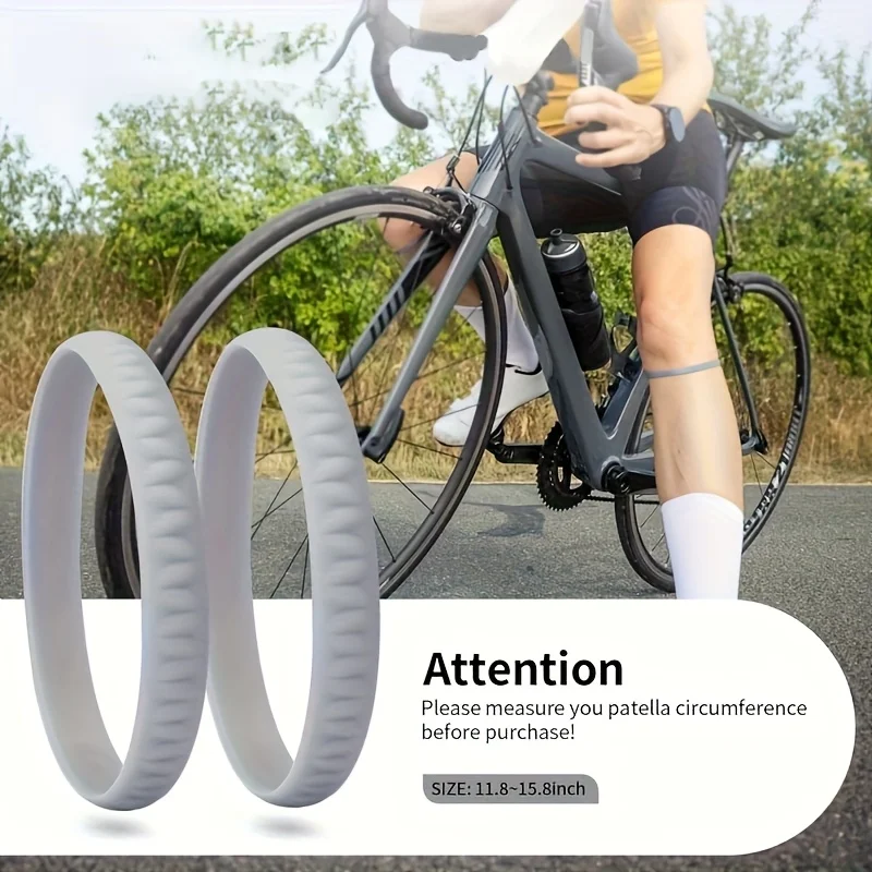 1/2pcs Patella Silicone Band Basketball Running Knee Stabilizer Strap Elastic Anti-slip Knee Pain Relief Joint Support Brace