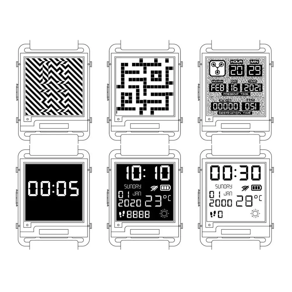 Watchy ESP32 Programmable Electronic Watch Ink Screen Can Freely Switch Wallpapers Ultralow Power Consumption Wide Viewing Angle for smart watch