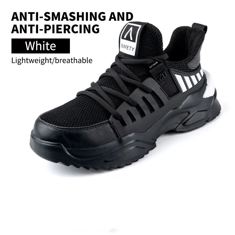 Big Size 36-48 Men Safety Work Boots Outdoor Hiking Shoes Women Sneakers Anti-smash Puncture Resistant Steel Toe Cap Shoes