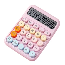 Candy Colored 12-Digit Calculator with Large LCD and Easy-Press Buttons for Office and School Use (PURPLE)