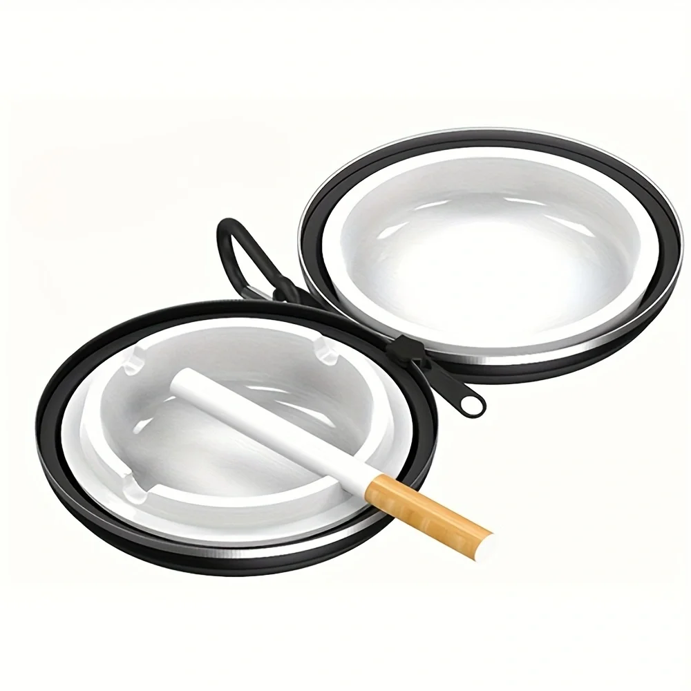 portable ashtray outdoor hiking travel portable ashtray high temperature resistant multiple color options
