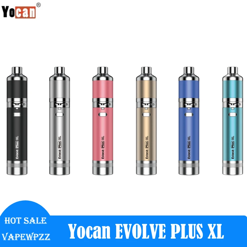 

Original YOCAN EVOLVE PLUS XL Dry Herb Vaporizer Build In 1400 mah Battery With Four Quartz Rod Coil Vape Wax Pen Quad Coil