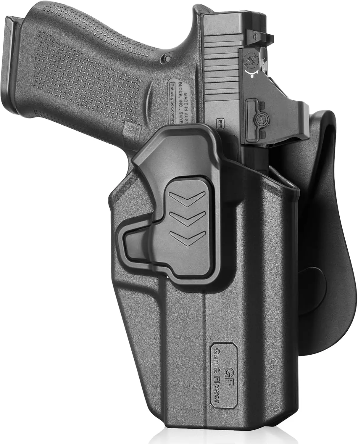OWB Holster for Glock 43 43X 48 (MOS & Rail Versions),Also Fit G43X MOS,Level II Retention Outside Waistband Holster,Right hand