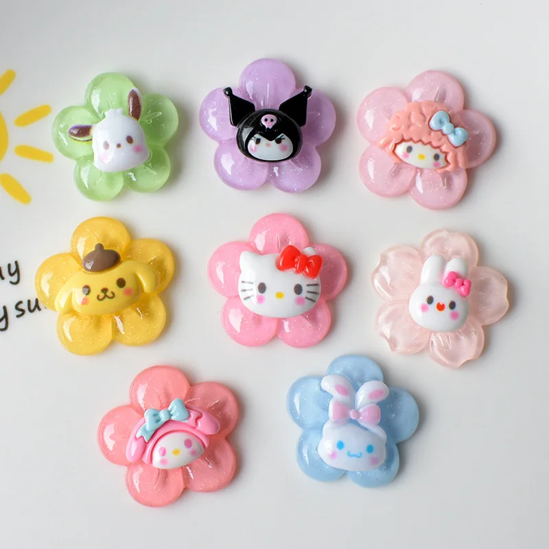 3 Large Shiny Hello Kitty and Friends Resin Charm, Sanrio, Croc, DIY,  Kawaii, Cabochon, Decoden Charms, Resin Charms 