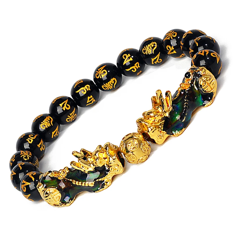 Feng Shui Black Obsidian Bracelet | Natural Stone Feng Shui Bracelet ...