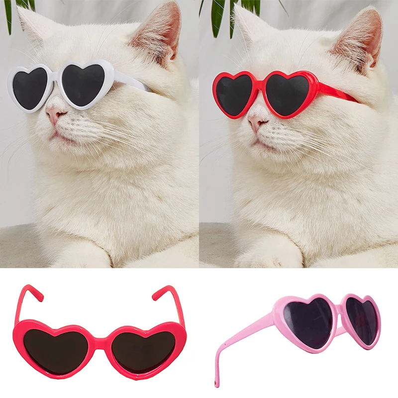 2022NEWHeartSunglassesForDogCatsPetPhotosPropsDogAccessories