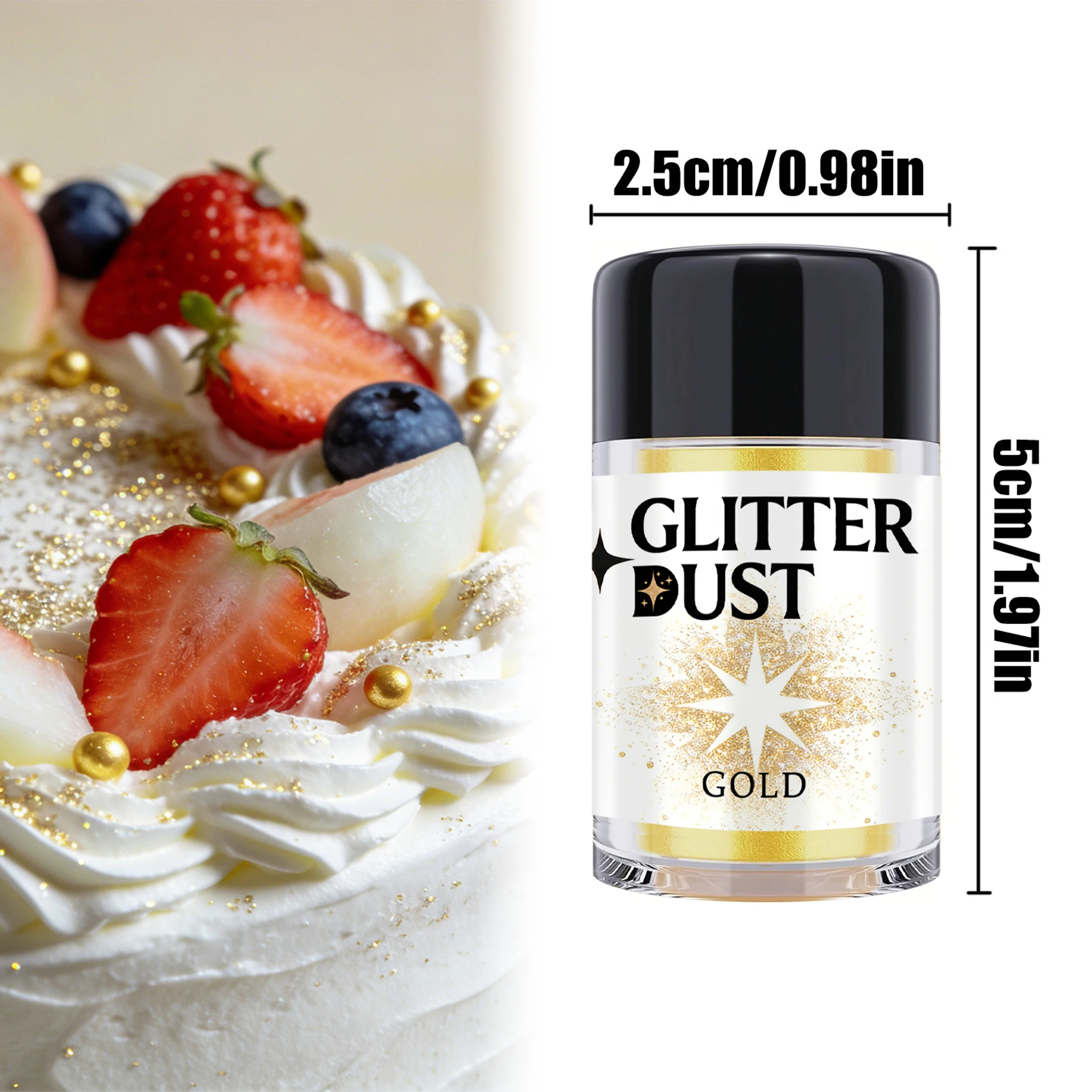 Luster Dust Metallic Glitter for Decorating and Baking
