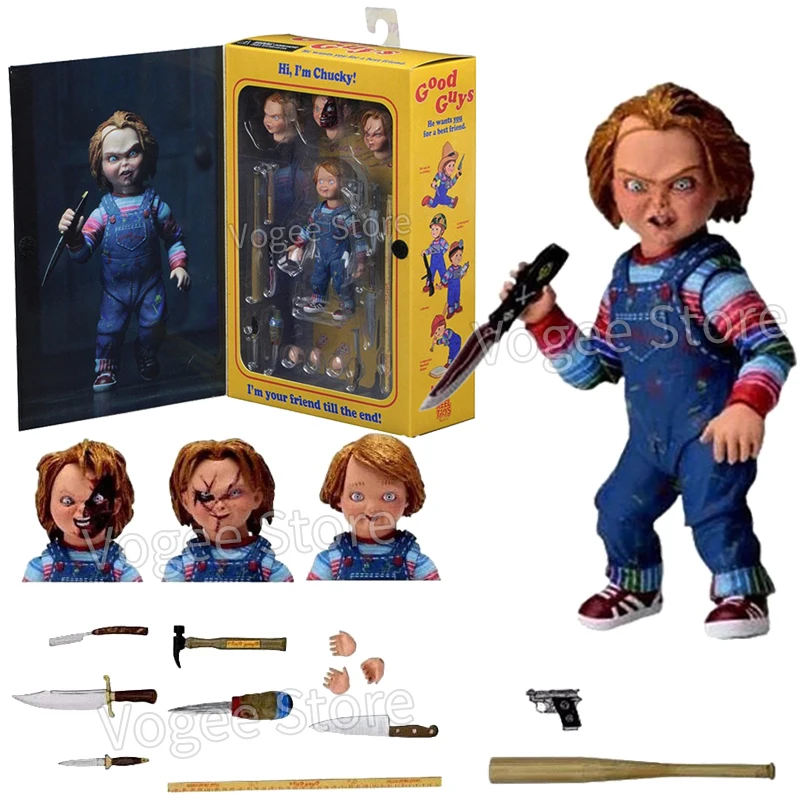 Neca Chucky Action Figure Gioco Per Bambini Buoni Ragazzi Ultima Variante Chucky Movie Role Figure Model Horror Doll Halloween Toy Gift