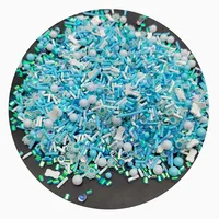 Assorted Blue Color Polymer Clay Sprinkles Dog Bone Cat Paw Rhinestones Mixed Hot Clay Confetti For Scrapbooking Decor 1