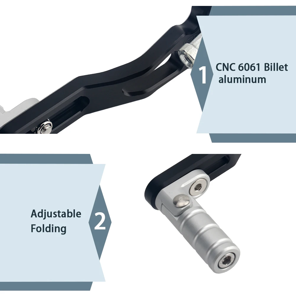 CNC-verstellbarer, klappbarer Schalthebel, passend für Z250 Z300 NINJA 250R für NINJA 300 2013–2017 EX 250R 2008–2012 – Detail 6
