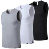 Men's Sleeveless Vest Solid Color Sports High-quality Fitness Running T-shirt Black White Gray Optional Summer