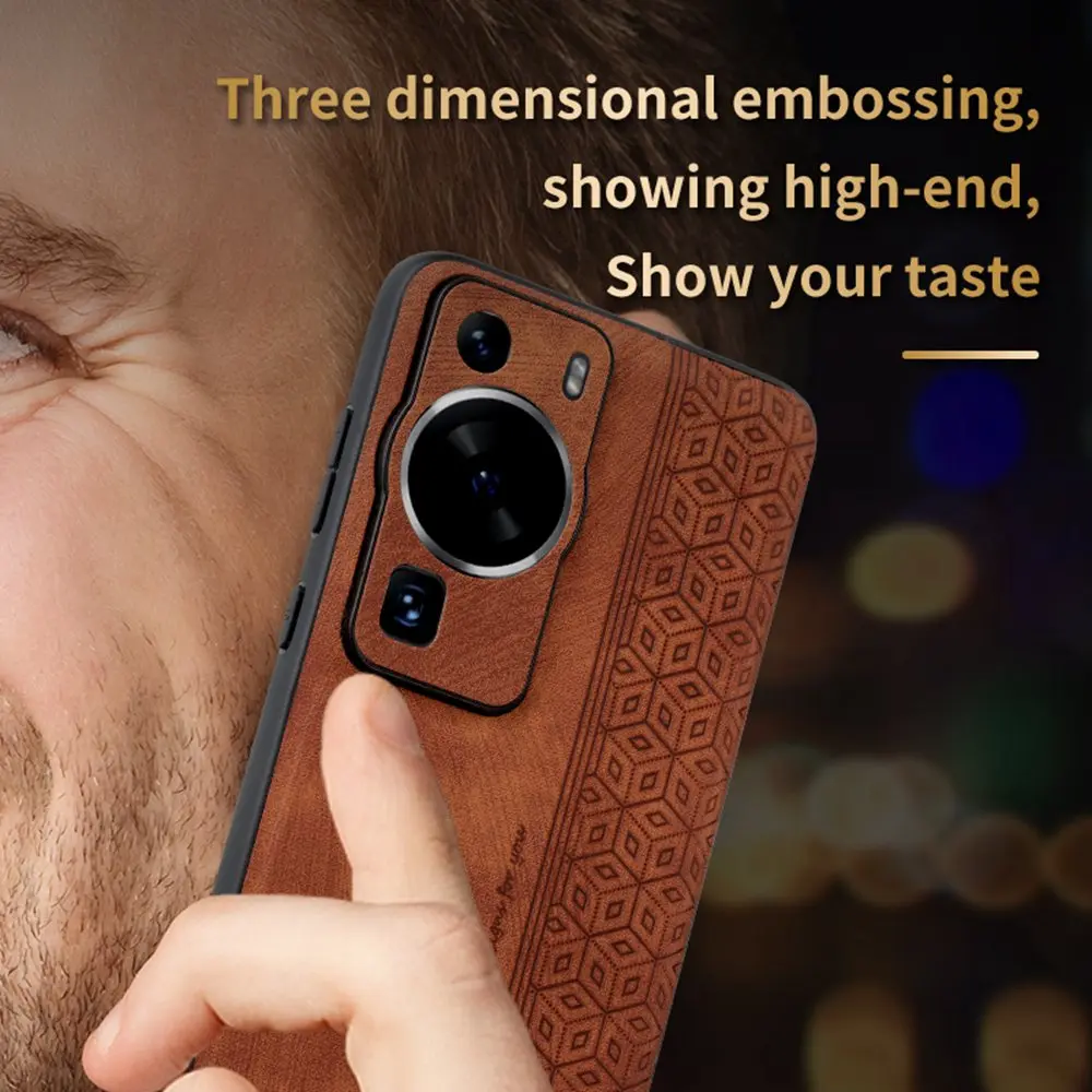 Ultrathin Leather Cube Pattern Shockproof Phone Case