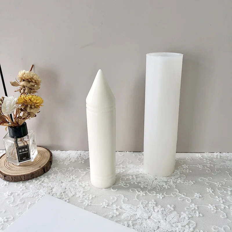 

cylindrical scented candle mold Simple geometric candle scented diffuser stone silicone mold