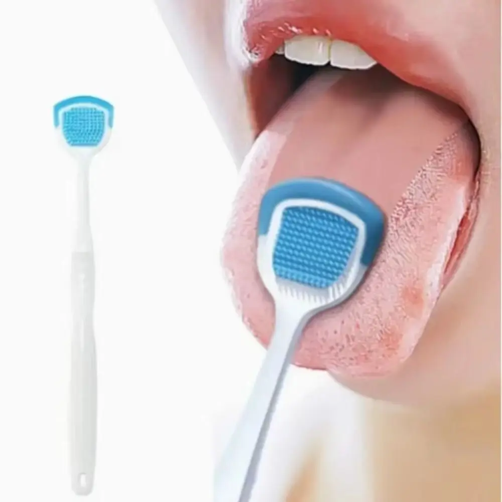 1PC Lightweight Soft Silicone Tongue Scraper Soft-Haired Hygiene Oral Care Tool Cleaning Tongue Cleaner Daily