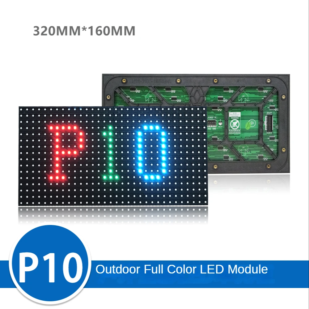 P10 outdoor Full color LED display module,320x160mm, 32*16