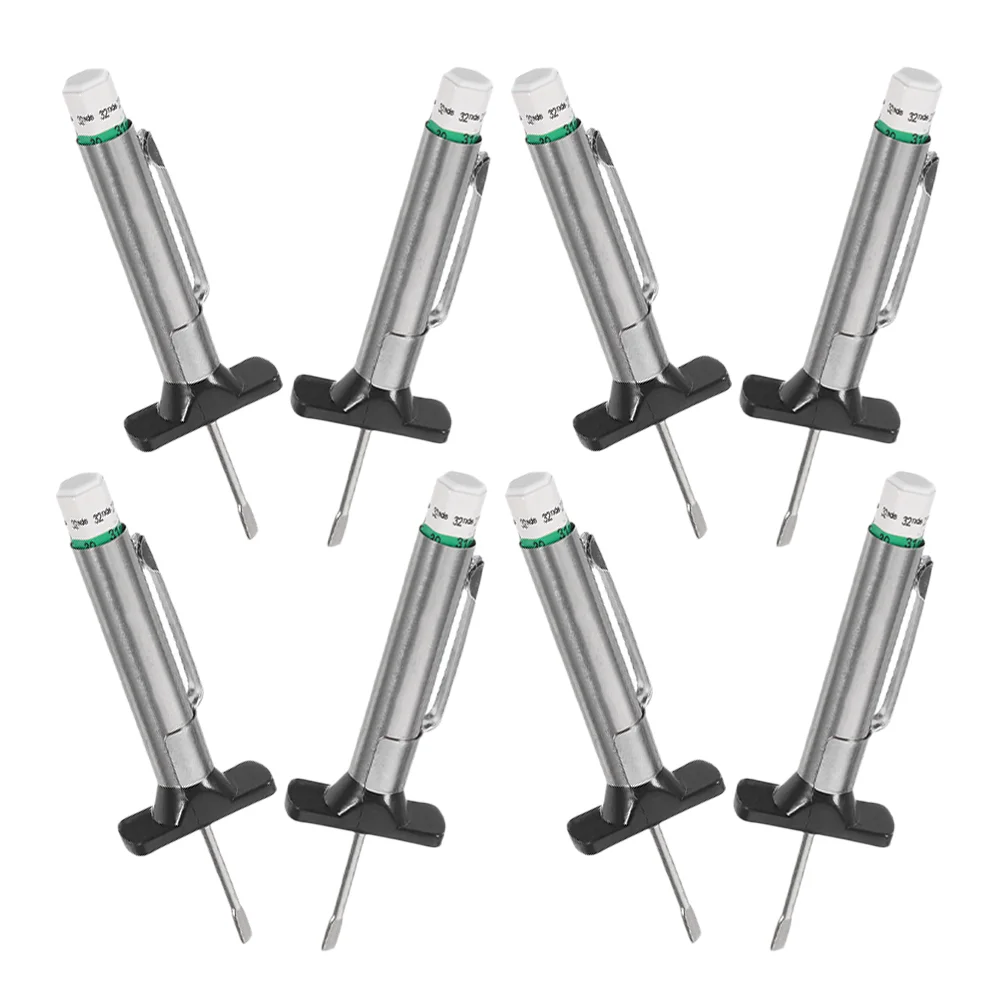

8pcs Tire Tread Depth Gauges Tire Depth Measuring Tools Depth Gauge Tire Depth Gauges 0-25mm