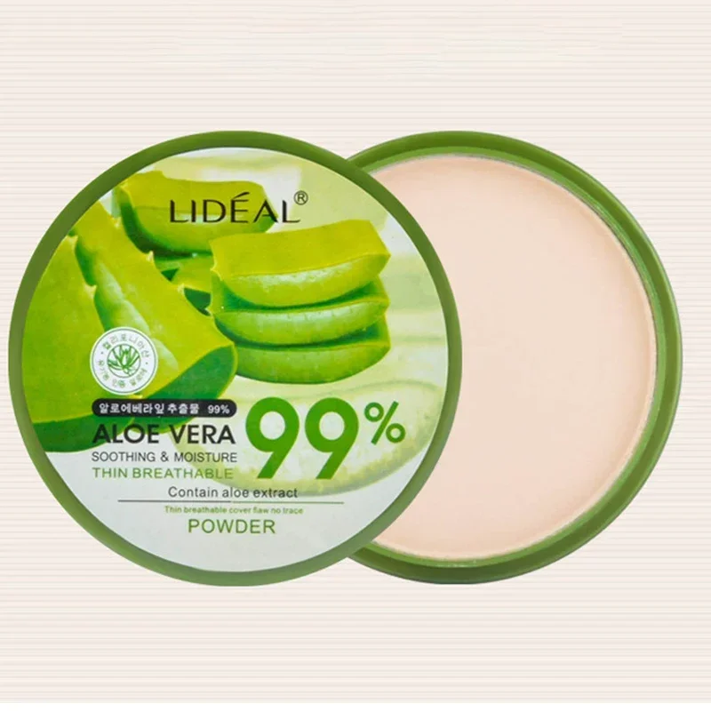 Foundation Makeup 99% Aloe Vera Softening Powder Waterproof Moisturizing Concealer Foundation Make Up Face Contour Powder Brush