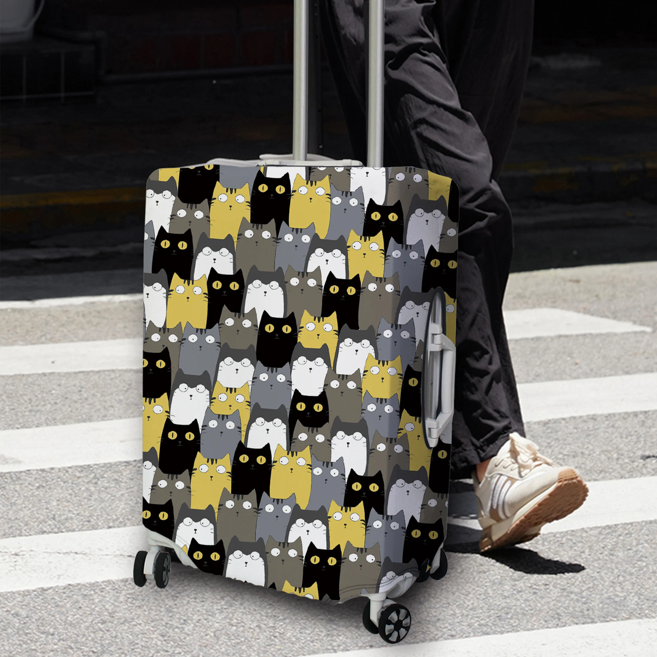 Luggage Cover Stretch Fabric Suitcase Protector Baggage Dust Case Cover Suitable for18-32 Inch Suitcase Case Travel Organizer 5
