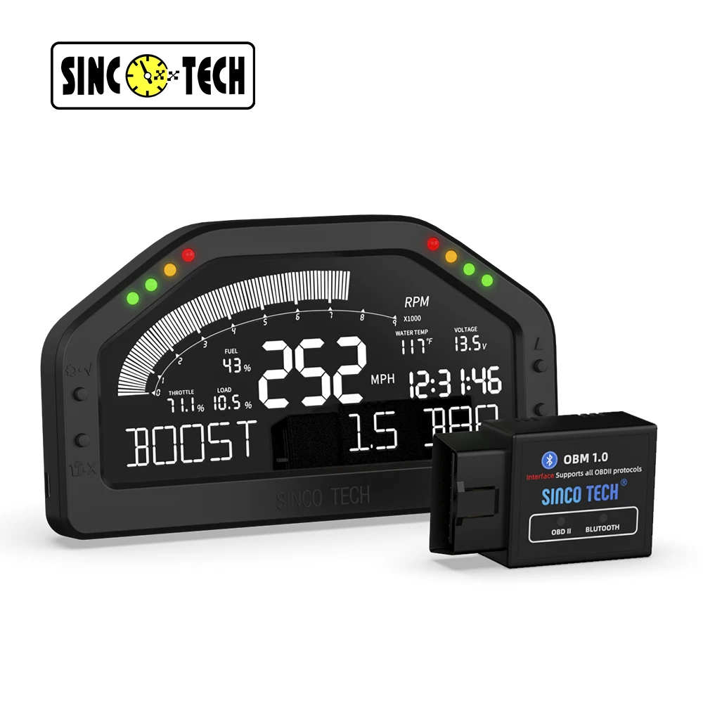 Do921 Sinco Tech Dashboard Race Display Schermo Multicolore Bluetooth Obdl