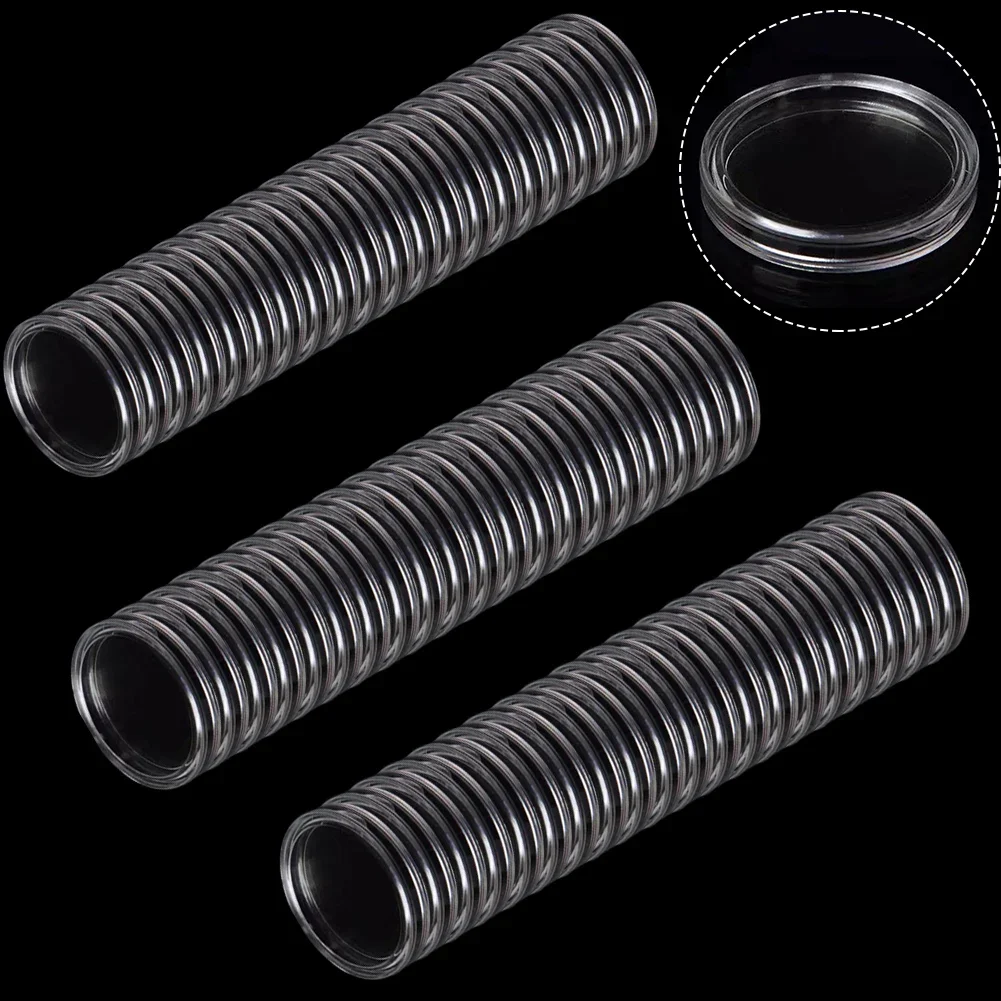 

100Pcs Clear Coin Capsule Holder Case 40mm Transparent Commemorative Collectable Coin Storage Box Case Container 40mm