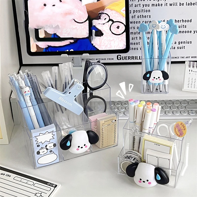 

Новый простой Органайзер большой емкости, пластиковый прозрачный фотоальбом, настольный контейнер для ручек