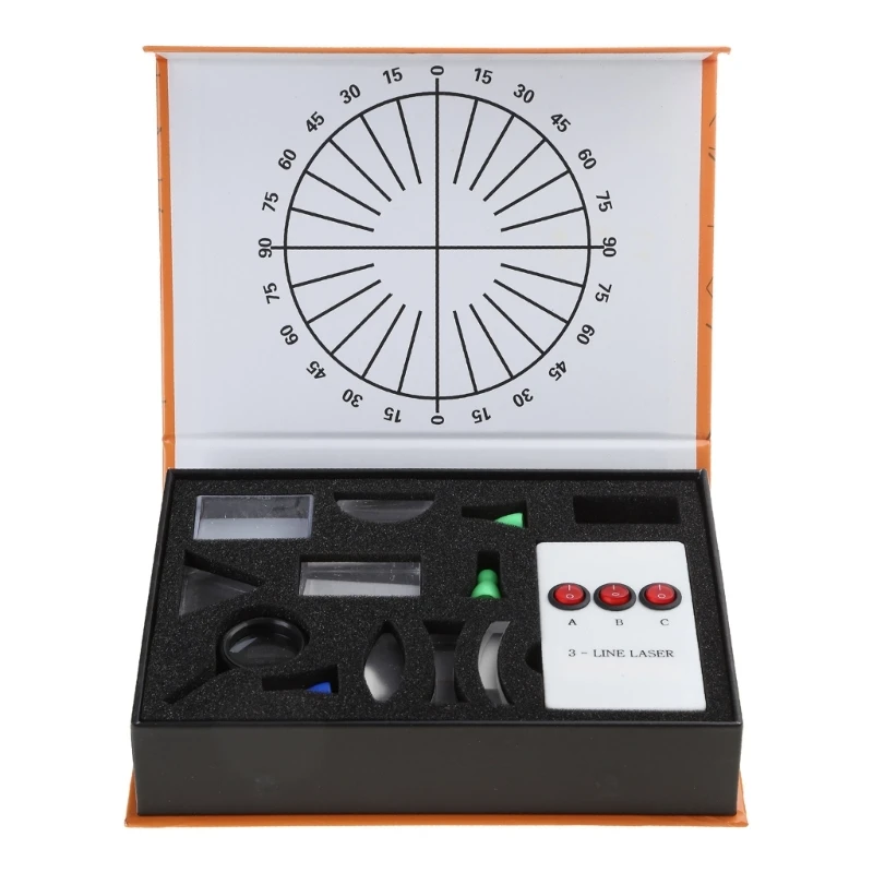 

1 Set Optical Concave Convex Lens Prism Set Physical Optical