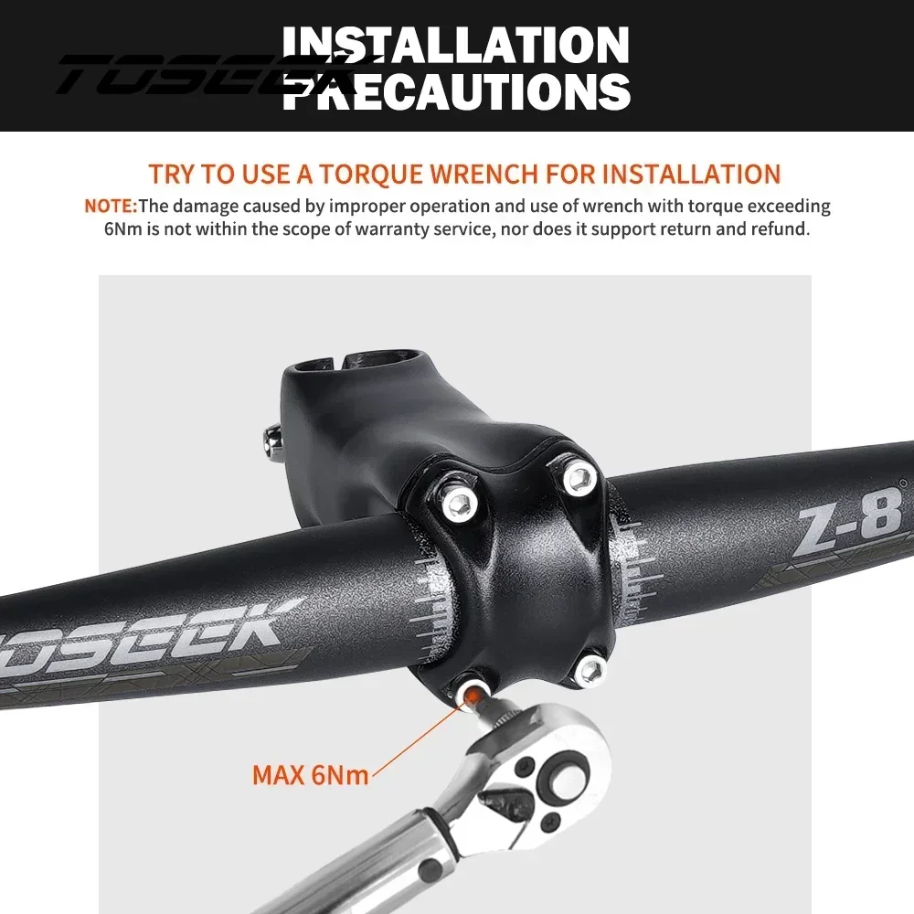 TOSEEK Full Carbon MTB Handlebar 31.8MM Mountain Bike Handlebar 700/720/740/760/780MM Carbon Mountain Bicycle Flat Bar