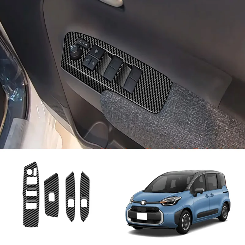 

Кнопки для внутреннего стеклоподъемника Toyota Sienta 2022 2023 ABS carbonfiber