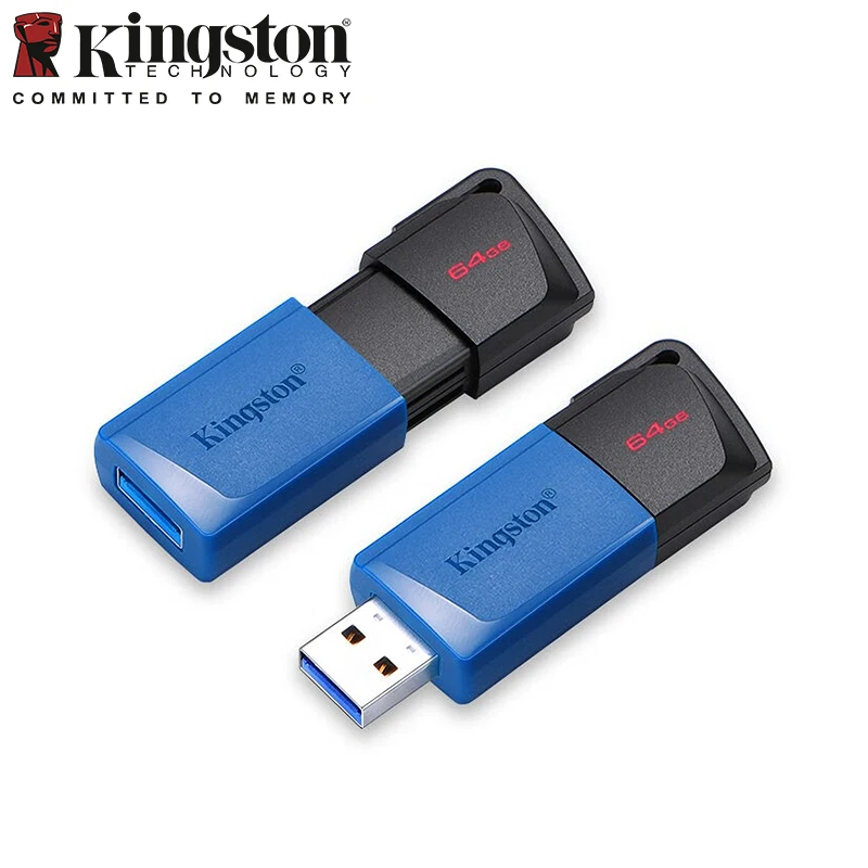 High-Speed Kingston USB 3.2 Flash Drive - 64GB to 256GB Storage Options